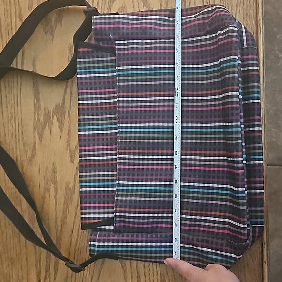 Roxy Multicolored Striped Checked Messenger Bag - Picture 10 of 12